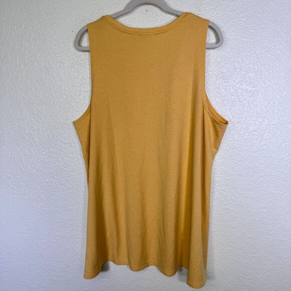 Logo Lori Goldstein Tank Top Womens 2X Tunic Pockets Capsule Solid Plus Size XXL - Picture 5 of 11